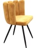 Rétro Chic 2-delige set: fauteuils "Ariel" geel - (B)52,5 x (H)79,7 x (D)50,5 cm