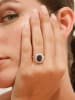 ATELIER DU DIAMANT Gouden ring "Soleil bleu" met edelstenen