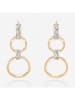 DIAMANTA Gouden oorstekers "Gold circles" met diamanten