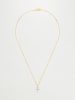 ATELIER DU DIAMANT Gold-Anhänger "Croix du bonheur" mit Diamanten