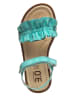 TREVIRGOLAZERO Skórzane sandały w kolorze turkusowym