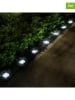 lumisky Solarne lampy najazdowe LED (8 szt.) "Decky" w kolorze srebrnym - Ø 12 cm