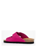 Sunbay Leder-Pantoletten "Trefle" in Fuchsia