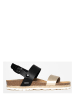 Sunbay Sandalen "Leila" zwart/goudkleurig
