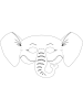 folia PAPER Kindermaskers "Dieren" wit - 6 stuks