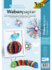 folia PAPER Wabenpapier "Regenbogen" in Bunt - 5 Blatt - (L)33 x (B)23 cm
