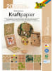 Folia Blok arkuszy ozdobnych (20 szt.) "Kraft paper" w kolorze jasnobrązowym - A4
