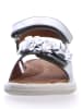 Naturino Skórzane sandały w kolorze srebrnym