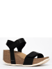 BACKSUN Sandały w kolorze czarnym na koturnie