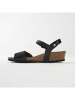 BACKSUN Sandały "Calabria" w kolorze czarnym na koturnie