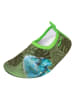 Playshoes Buty kąpielowe w kolorze oliwkowym ze wzorem