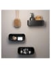 Tiger 2-in-1: wandplank en doucherek "2-Store" zwart - (B)25 x (H)8 x (D)11 cm