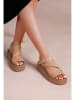 Foreverfolie Keilsandaletten in Beige
