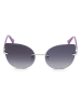 Guess Damskie okulary przeciwsłoneczne w kolorze srebrno-fioletowym