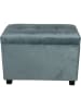 Clayre & Eef Kruk met opbergruimte petrol - (B)60 x (H)43x (D)36 cm