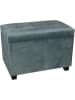 Clayre & Eef Kruk met opbergruimte petrol - (B)60 x (H)43x (D)36 cm