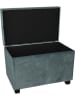 Clayre & Eef Kruk met opbergruimte petrol - (B)60 x (H)43x (D)36 cm