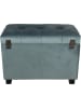 Clayre & Eef Kruk met opbergruimte petrol - (B)60 x (H)43x (D)36 cm