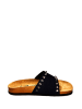 Moosefield Skórzane klapki w kolorze granatowym