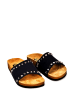 Moosefield Skórzane klapki w kolorze granatowym