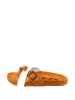 Moosefield Leren slippers wit/bruin