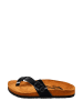 Moosefield Leren teenslippers zwart