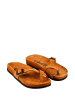 Moosefield Leren teenslippers bruin