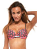 Kris Line Bikini-Oberteil "Tanzania" in Koralle/ Schwarz