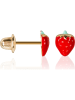 OR ÉCLAT Gold-Ohrstecker "Jolie fraise"