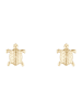 L instant d Or Gouden oorstekers "Jolie Tortue"