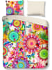 Hip Satin-Bettwäsche-Set "Feliz" in Bunt