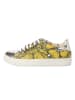 Goby Leren sneakers geel/zilverkleurig