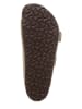 Birkenstock Leder-Pantoletten "Arizona" in Taupe - Weite N