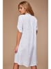 100% LIN Leinen-Kleid in Weiß