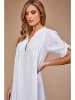 100% LIN Leinen-Kleid in Weiß