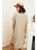 Le Monde du Lin Leinen-Kleid in Taupe