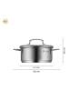 WMF 2tlg. Set: Edelstahl-Bratenhtopf "Mini" - (H)10,5 x Ø 14 cm