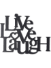 ABERTO DESIGN Dekoracja ścienna "Live Love Laugh" - 49 x 40 cm