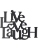 ABERTO DESIGN Wanddecoratie "Live Love Laugh" - (B)49 x (H)40 cm