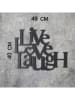 ABERTO DESIGN Dekoracja ścienna "Live Love Laugh" - 49 x 40 cm