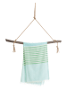 Towel to Go Strandtuch "Towel To Go" in Türkis/ Grün - (L)180 x (B)100 cm