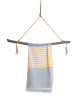 Towel to Go Strandtuch in Grau/ Gelb - (L)180 x (B)100 cm