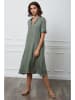 Leinen-Kleid "Granel" in Khaki