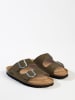 Klapki "Bali" w kolorze khaki