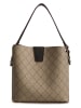 Schoudertas crème/bruin - (B)25 x (H)20 x (D)13 cm