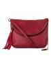 Leren schoudertas "Alice" bordeaux - (B)22 x (H)18 x (D)2 cm