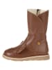 Leder-Winterstiefel in Braun