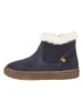 Leder-Winterboots in Dunkelblau