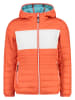 Steppjacke in Orange/ Weiß