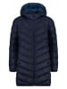Doorgestikte mantel donkerblauw